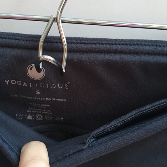 Yogalicious grey/ dark blue workout leggings small - Picture 3 of 6